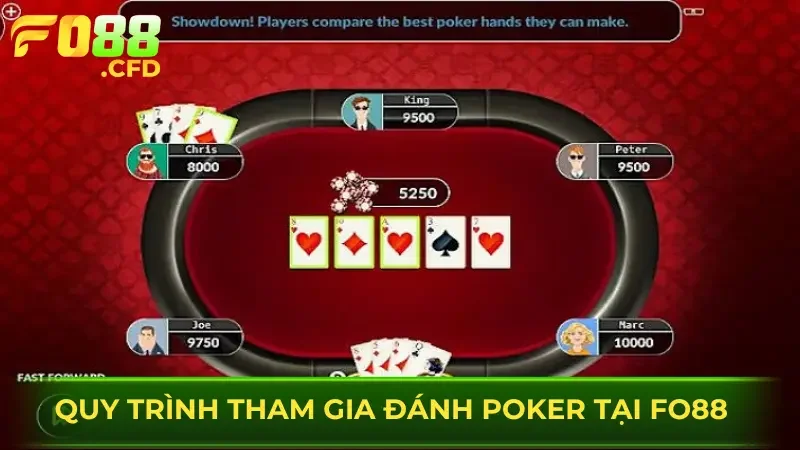 Hướng dẫn quy trình tham gia đánh Poker tại FO88