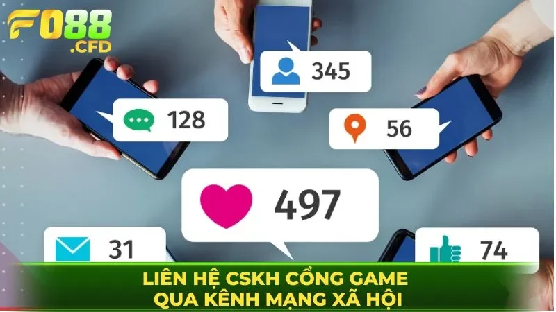 Liên hệ CSKH cổng game qua kênh mạng xã hội