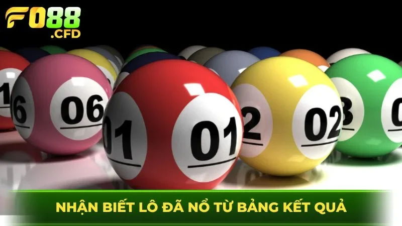 Nhận biết các con lô đã nổ từ bảng KQ